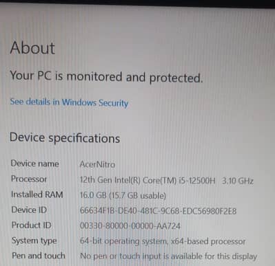 Acer Nitro Gaming Laptop - RTX 3050 4GB | i5 12th Gen