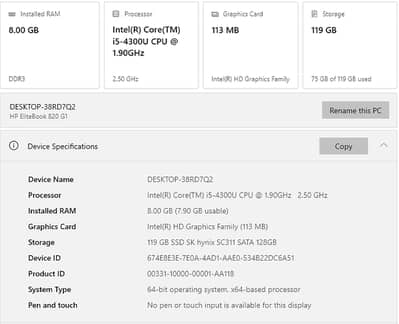  HP EliteBook 820 G1