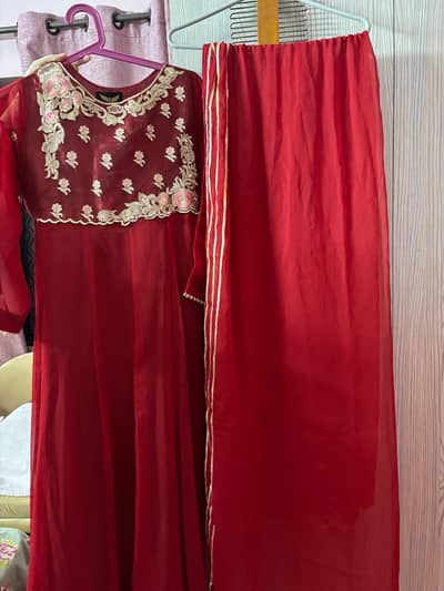 Red maxi frock