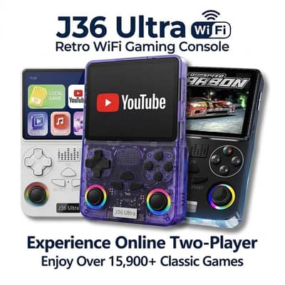 J36 ULTRA HANDHELD GAME + YOUTUBE / 15000+ GAMES INSTALLED