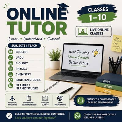 Online Tutor for Classes 1–10 | Multiple Subjects