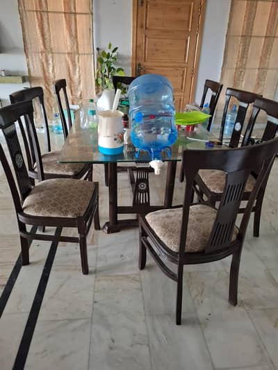Big dining table with chairs for sale