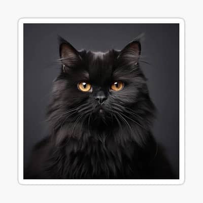 Black Persian cat