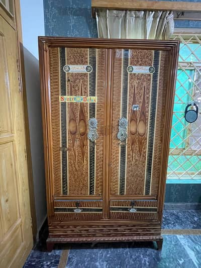 Vintage Wooden Almari - 2 Door with Drawers - Islamabad