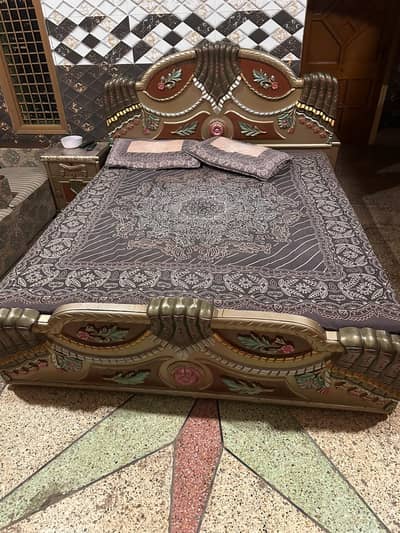 Bed Set with Side Drawers for Sale