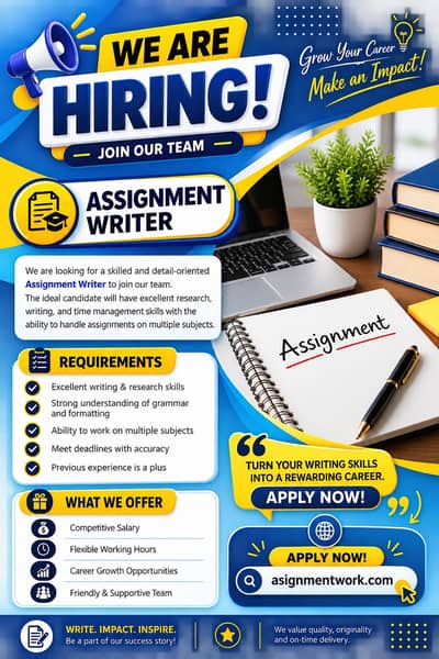 Assignment Work – Online Hiring | Work From Home / Job  Title