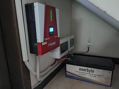 Inverex 3.5 KW with lithium battery- 5 year warranty- check before buy