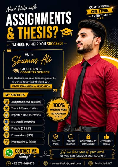  ASSIGNMENT & THESIS HELP AVAILABLE 