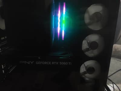 Selling my gaming PC custom  Ryzen 9800x3d + 5060 Ti 16 gb pny