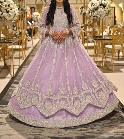 Walima Bridal Dress - Lilac & Silver Maxi