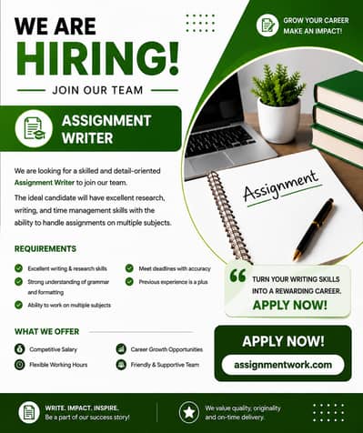 Assignment Work – Online Hiring | Work From Home / Job  Title