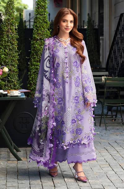 PREMIUM LAWN 3PC EMBROIDERED SUIT  BAMBER EMBROIDERED 3PC EMBROIDERED