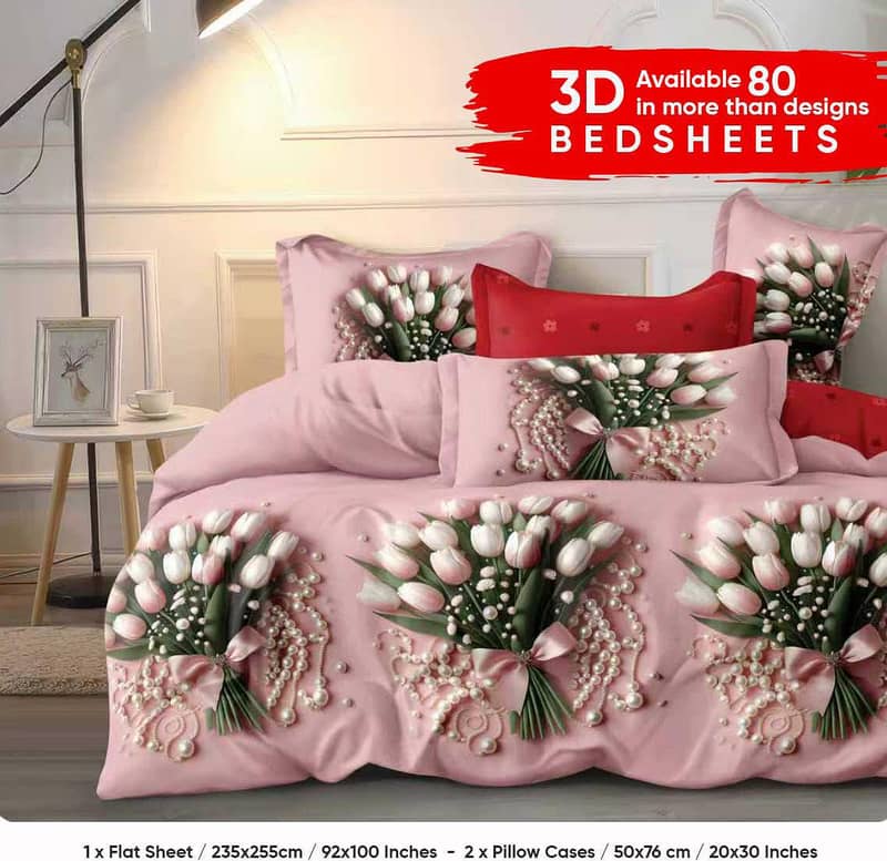 3D Digital Printed Double Bedsheets 8