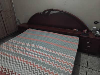 wooden bed