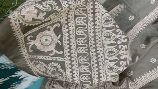 3 piece embroidered dress