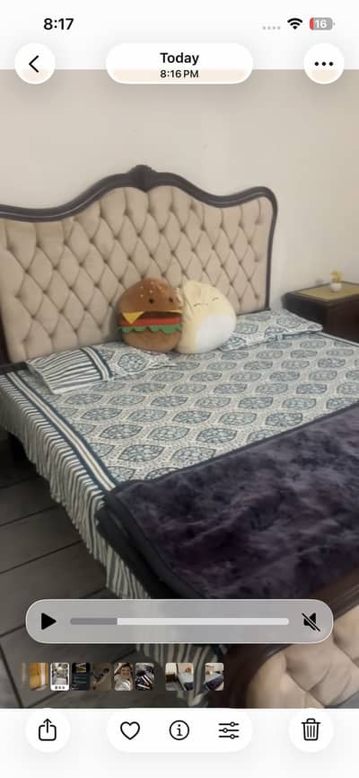 used hua h 3 months abi bilkul sahi condition ma h bed or dressjng b