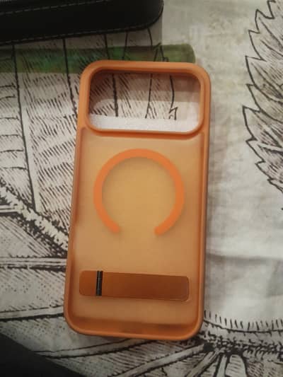 Iphone 17 pro max  stylish orange phone case