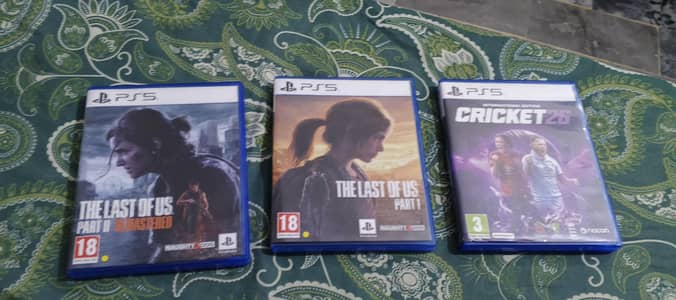 Ps5 games last of us 1 and 2 and cricket 26