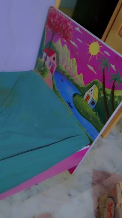 kids Bed with mattress and Cupboard