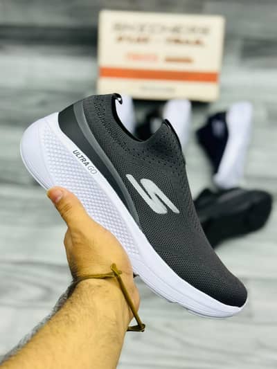 Shoes Skechers Grey White
