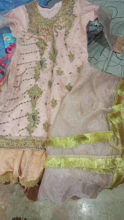 t. pink gharara suit