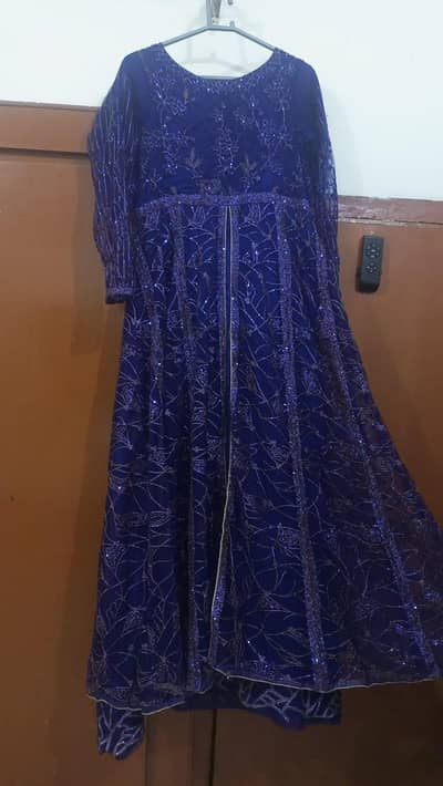navy blue net maxi