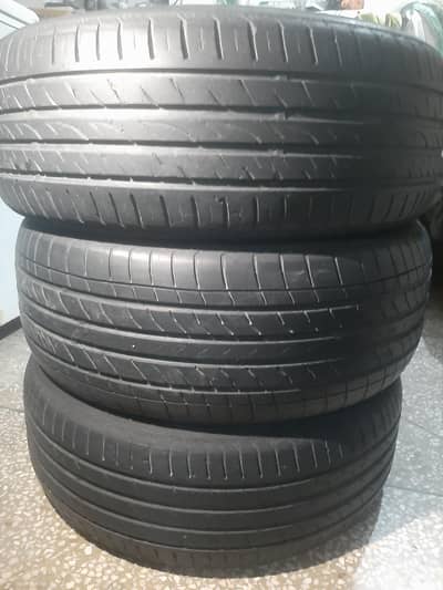 215/55/R17 3 tyres 70 percent condition
