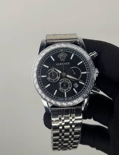 Watch VRS Chronograph Silver Stainless steel - Chain