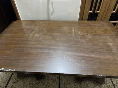 Dinning Table with chairs and crockery showcase