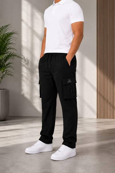 4 Pocket Trousers for Men | Black & Mustard | M to XXL