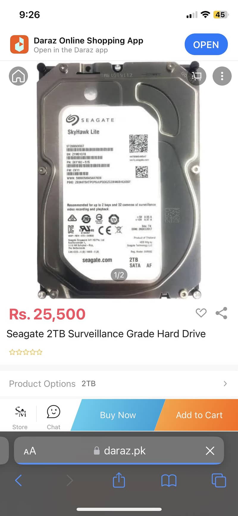 2TB SEAGATE HDD 3