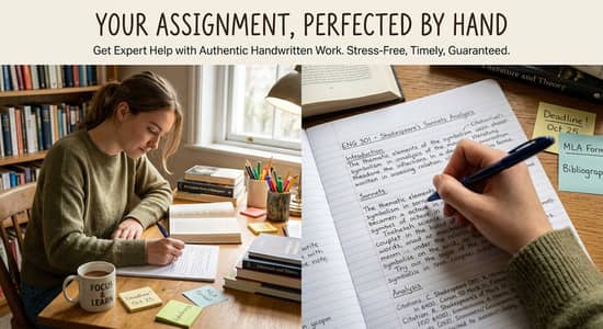 Hand written assignments for students