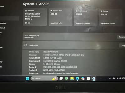 Dell Latitude 3410 | Core i5 10th Gen | 8GB RAM | 256GB SSD