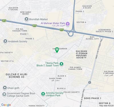 120 Sq Yard Leased Map Paas Plot For Sale in SAADI GARDEN BLOCK 5