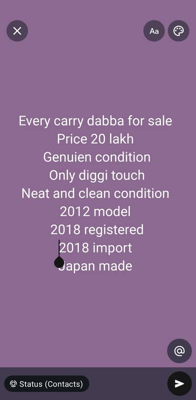 Suzuki Every 2012 registered 2018