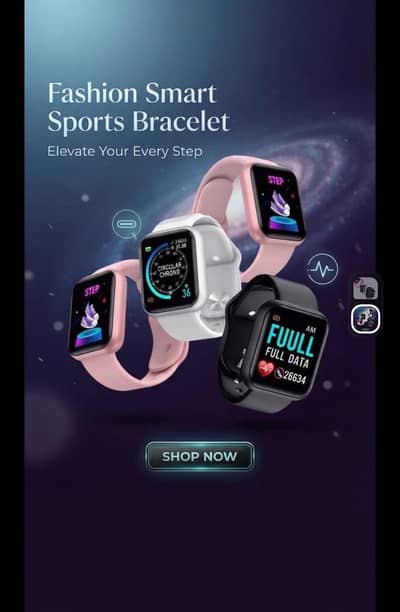 Y68 Bluetooth Smart Watch Fitness Tracker