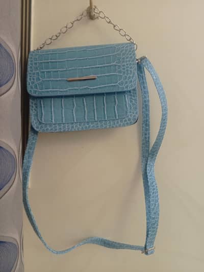 Blue shoulder bag