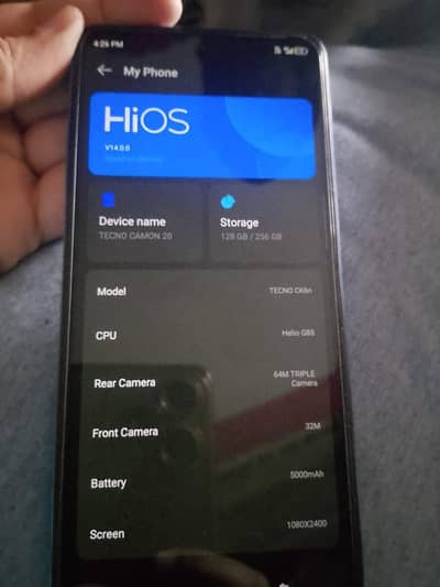 Tecno CAMON 20. contact              03172024159