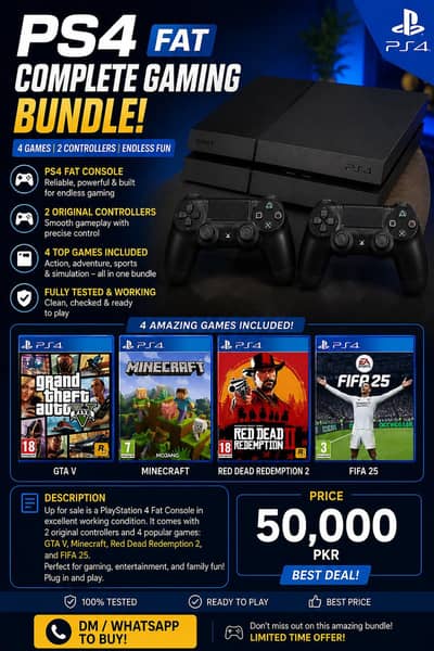 best budget PS4 with top rated 4 popular games and two controllers