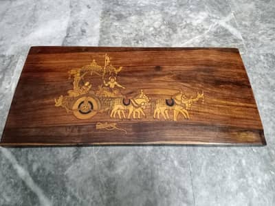 Antique sagwan wood on ivory hand work