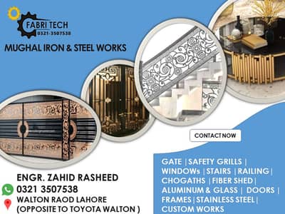 Main Gates, CNC Railing, Safety Grills, Solar Structure & Fiber, SS