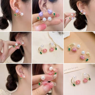 Flower Pearl Earrings