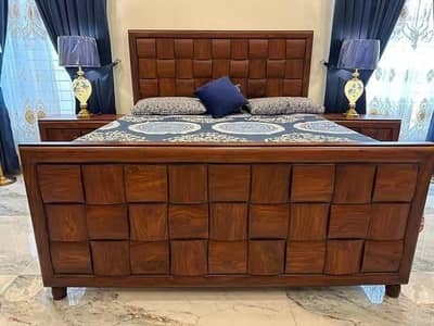 wooden bed