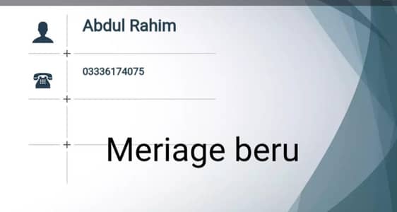 only serious people's contact