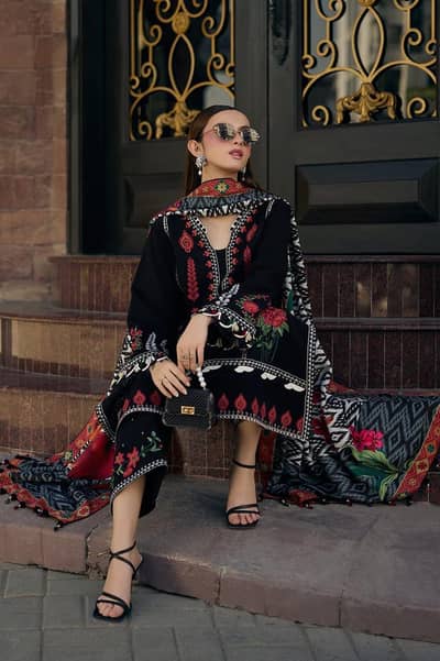 women's Dress 3pcs Unstitched