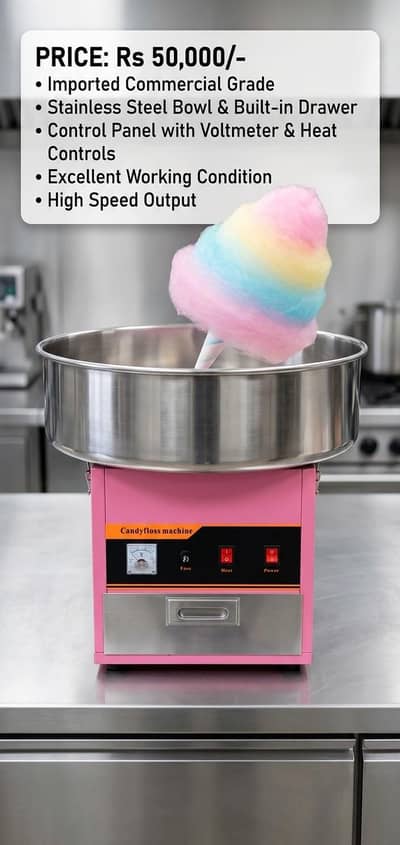 Imported Commercial Cotton Candy / Candyfloss Machine - Heavy Duty