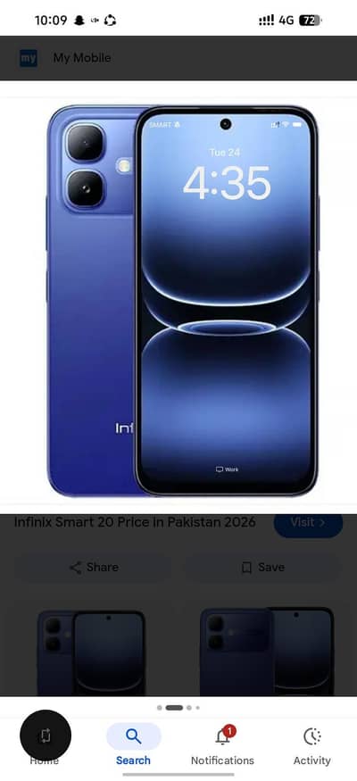 Infinix Smart 20 complete box 10.15 din use hua hai all ok