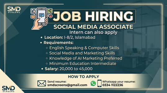 Hiring Social Media Associate / Intern