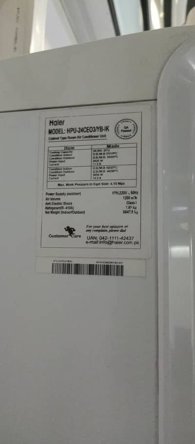 haier 2 ton original