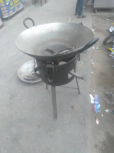 Samosa Stall Complete Setup – Karahi, Chulha, Racks & Saman